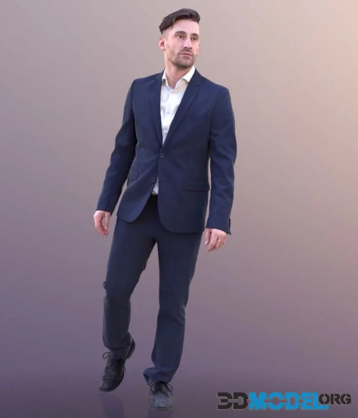 Business Man Walking low-poly (PBR)