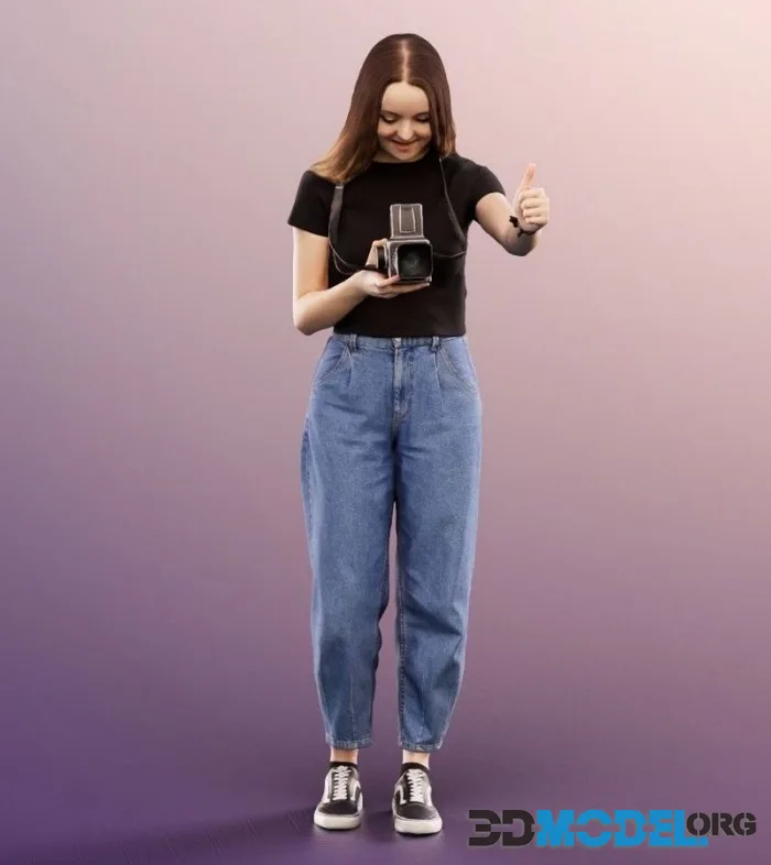 Casual Girl Taking Photo (PBR)