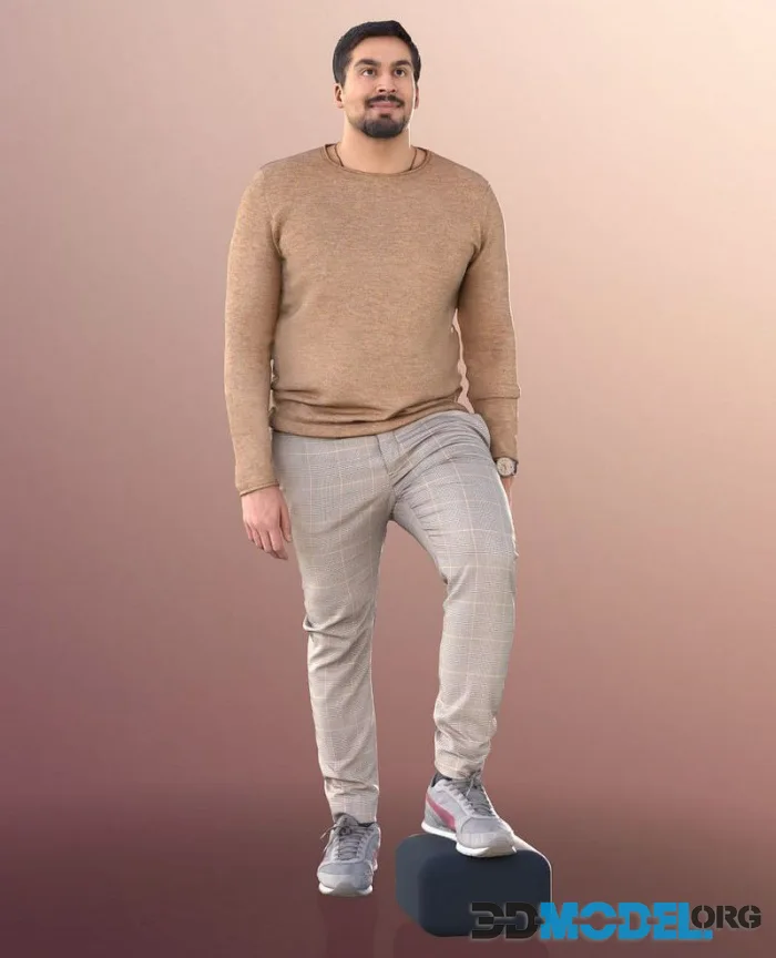 Casual Man Going Upstairs (PBR)