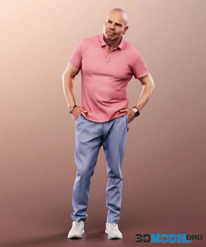 Casual Standing Best Ager Man (PBR)