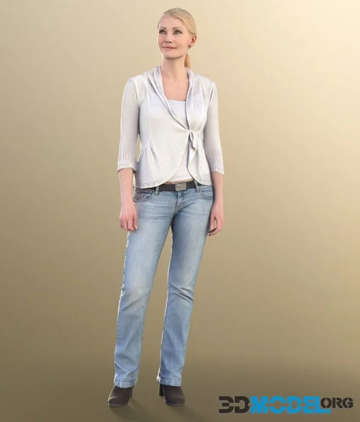 Casual Woman Standing Looking Around (PBR)