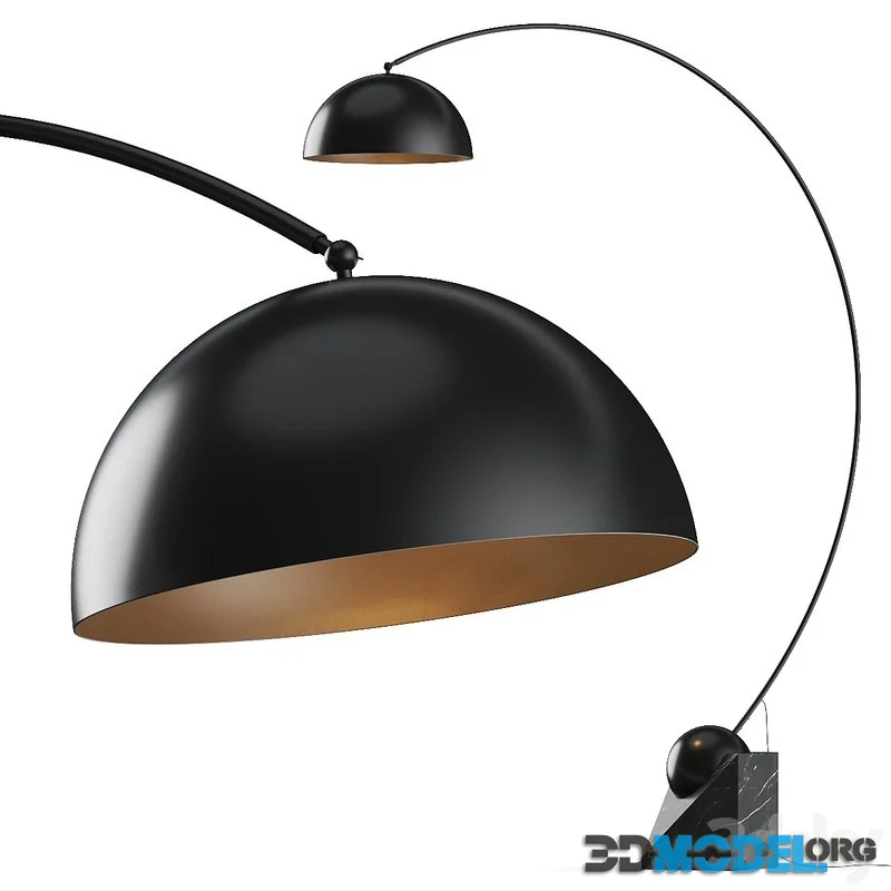 CB2 Venus Black Arc Floor Lamp