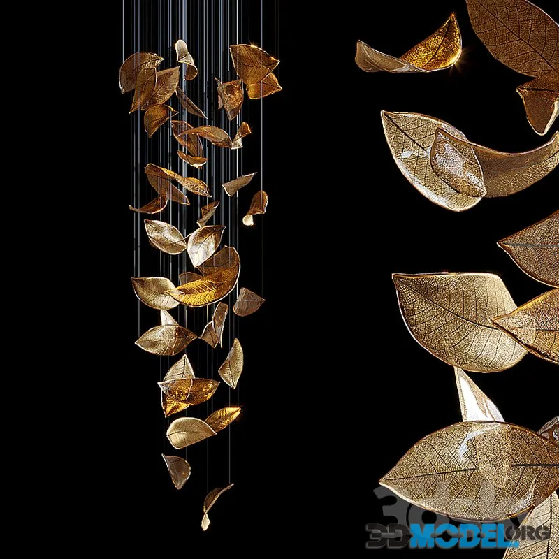 Chandelier Light Vargov – Frozen Leaves