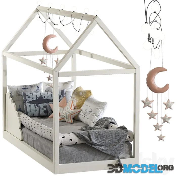 Children’s bed with columns 8