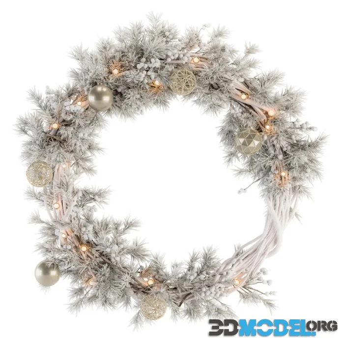 Christmas Decoration 17 – White Wreath