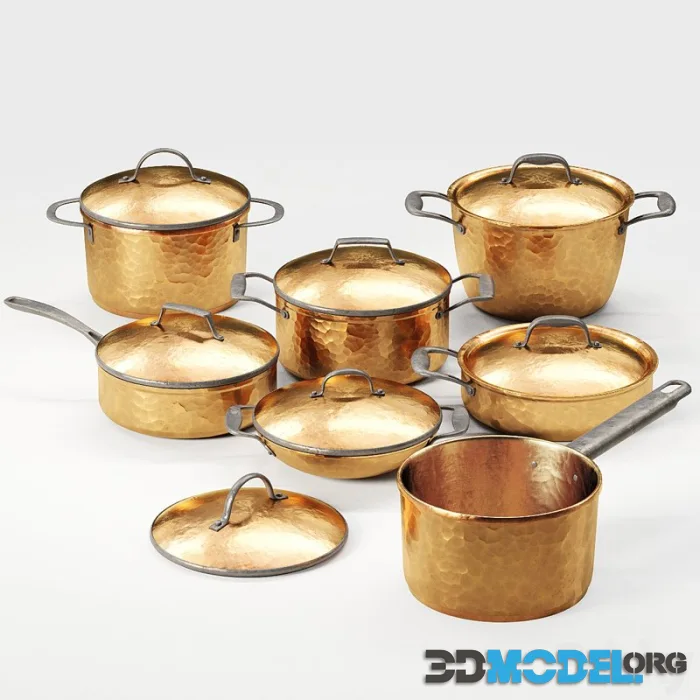 Copperware, kitchen, tableware, dishes, cookware