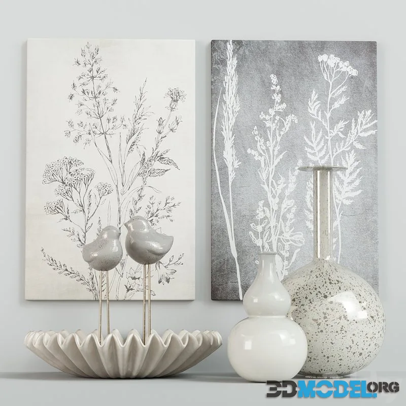 Decorative Set 48 with birds