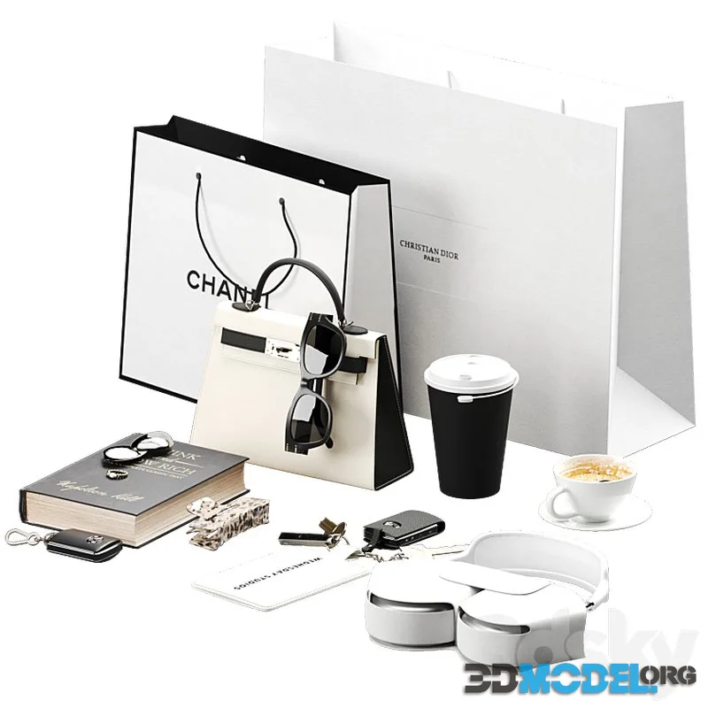 Decorative set Chanel and coffee