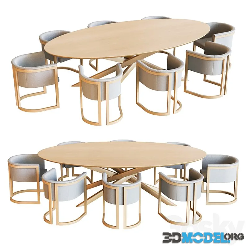 DINING SET by ETHNICRAFT