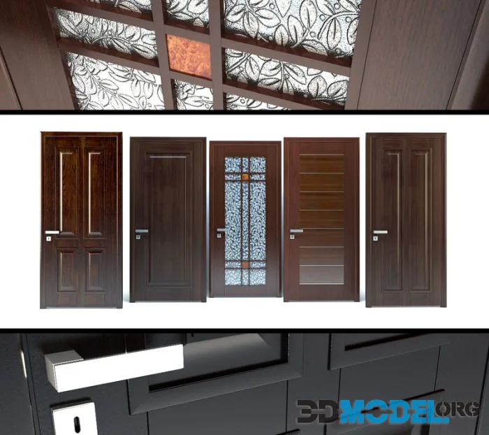 Doors set for interior