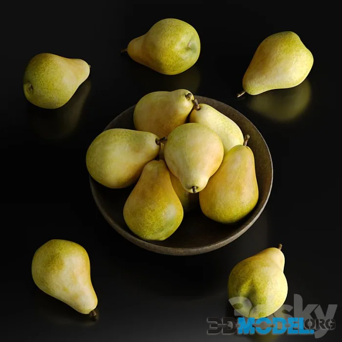 Duck Pear in a Ceramic Bowl