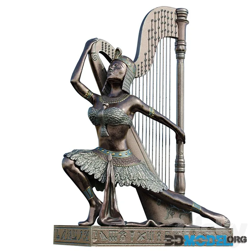 Egyptian with harp