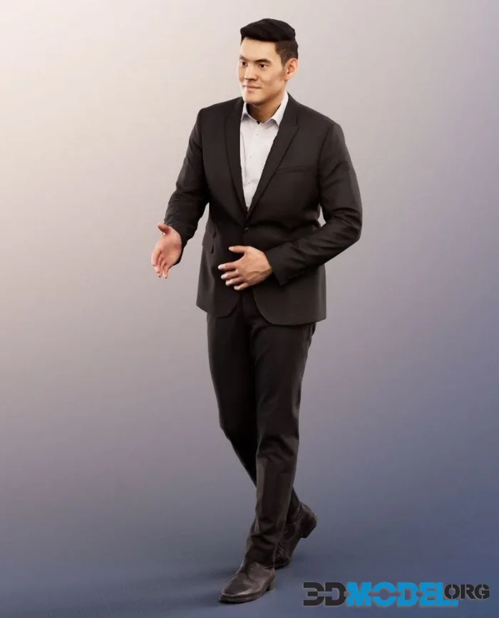 Elegant Asian Man Hand Shake (PBR)