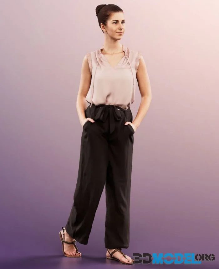 Fashionable girl waiting (PBR)