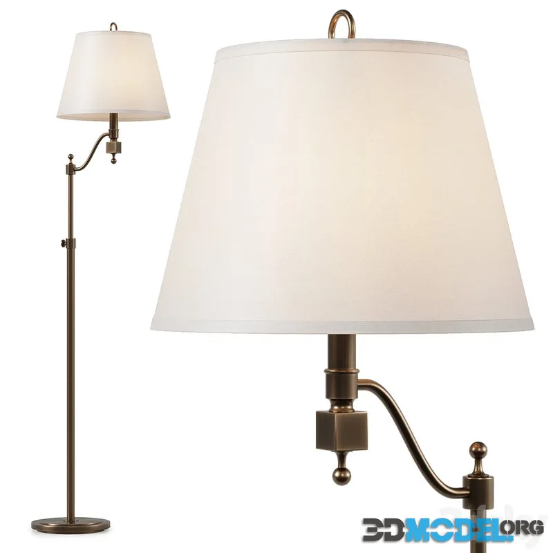 Floor lamp Dantone Home Lyndon vintage brass
