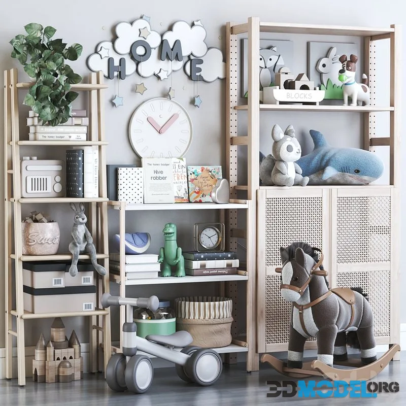 Furniture and toys for nursery