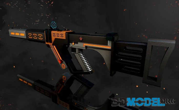 Future Sci-Fi Blaster Rifle Gun (PBR)