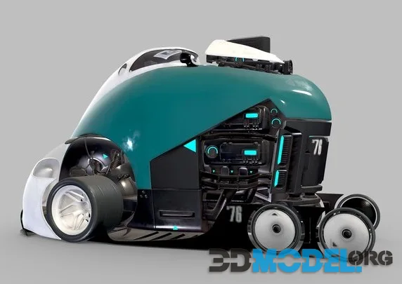 Futuristic Car Model (PBR)
