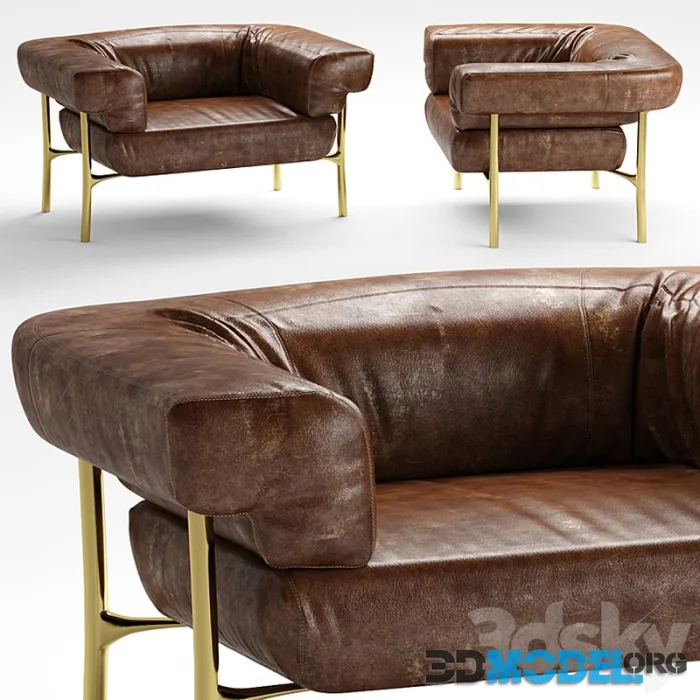 Ghidini 1961 katana armchair by Paolo Rizzatto