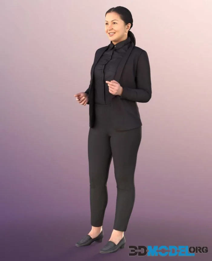Girl standing talking business suit (PBR)