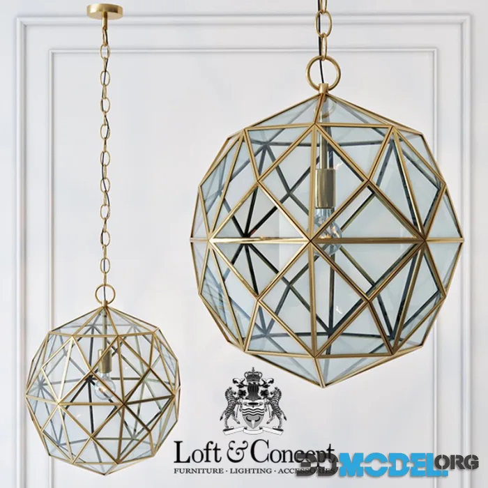Glass & Metal Cage Pendant