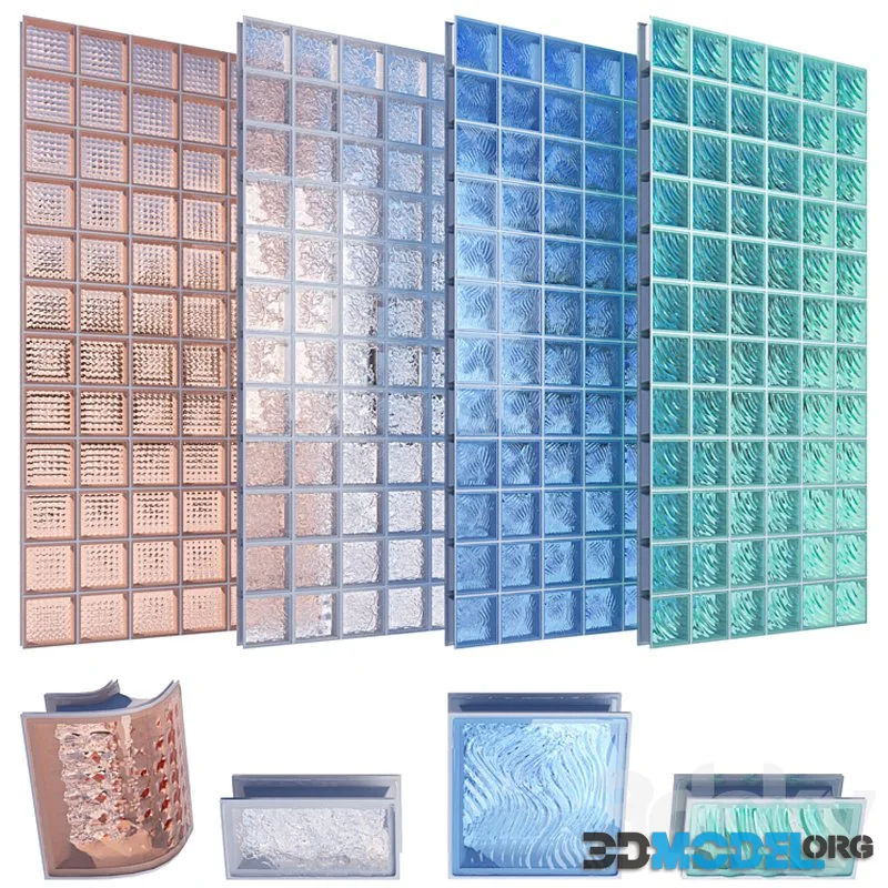 Glass blocks set 02