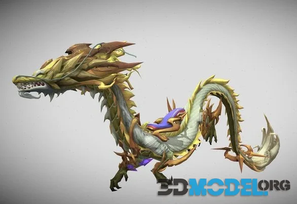 Golden Sky Dragon (PBR)