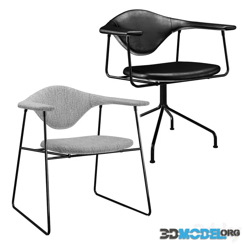 Gubi Masculo Dining Chair Swivel Base