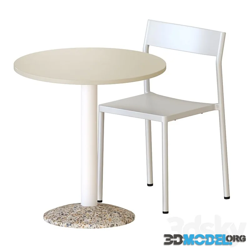 Hay Type chair and Ceramic Table