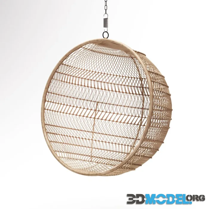 HKLiving - Rattan Hanging Bowl Chair - Natural Bohemian