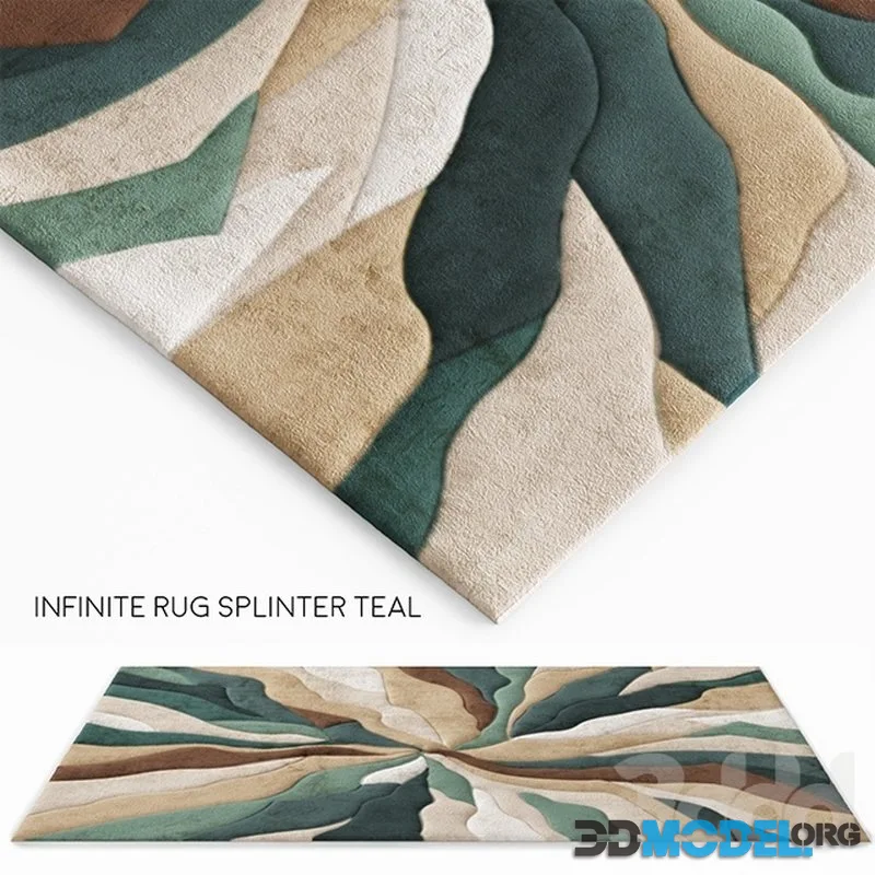 Infinite Splinter Teal Rug