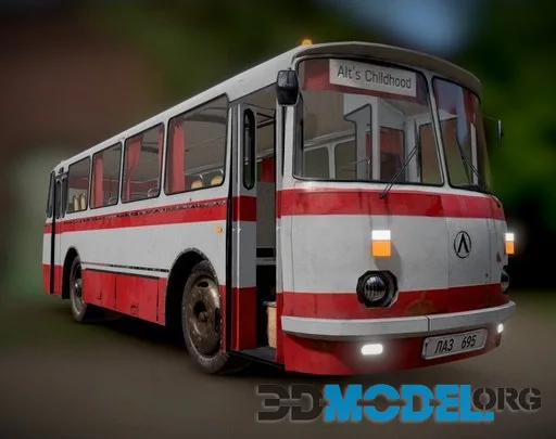 Laz 695 red and white color (PBR)