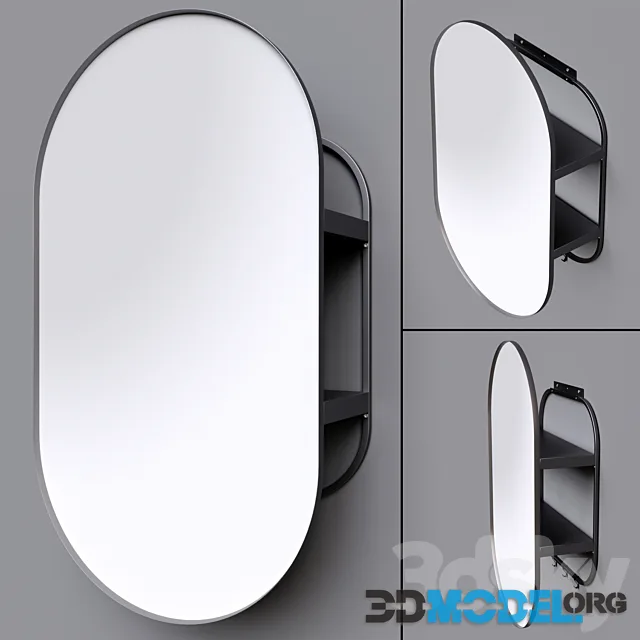 LINDBYN Mirror with Storage Compartment
