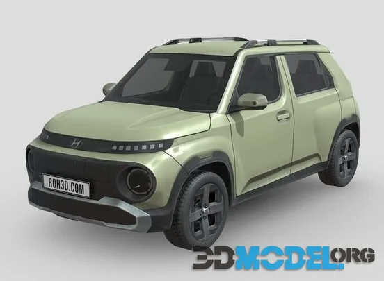 Low Poly Car   Hyundai Inster 2025 (PBR)