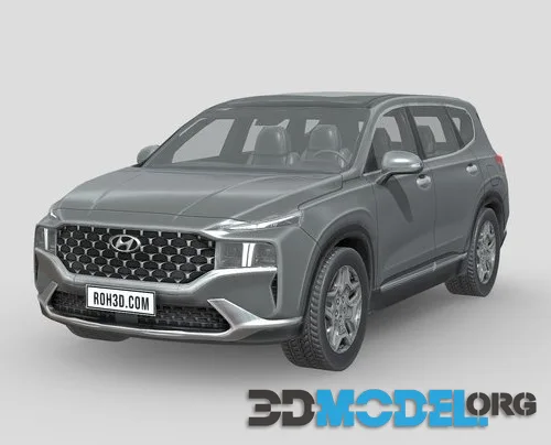 Low Poly Car  Hyundai Santa Fe 2021 (PBR)