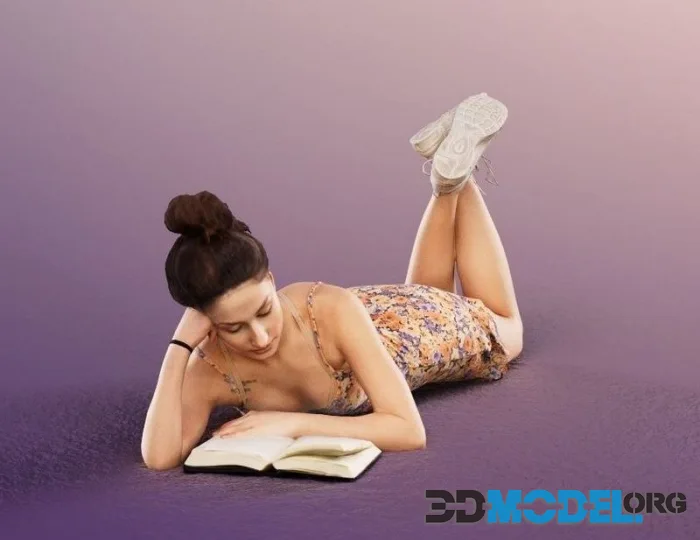 Lying Woman Reading A Book (PBR)