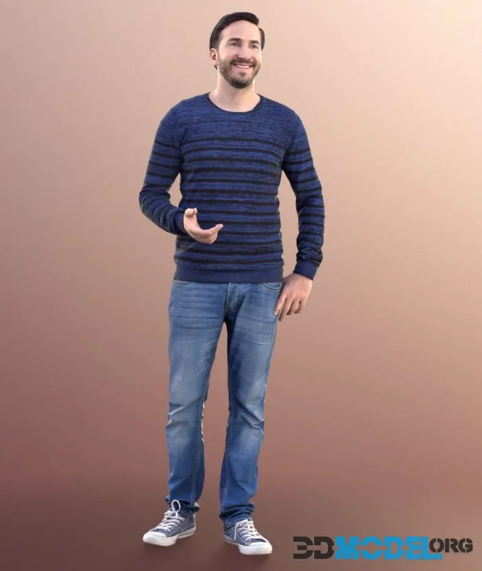 Man Standing Talking And Gesticulating (PBR)