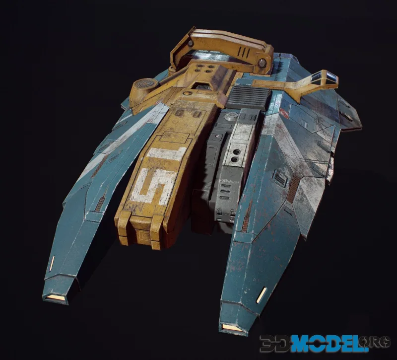Minelayer Corvette, Homeworld Franchise, Game Asset (PBR)