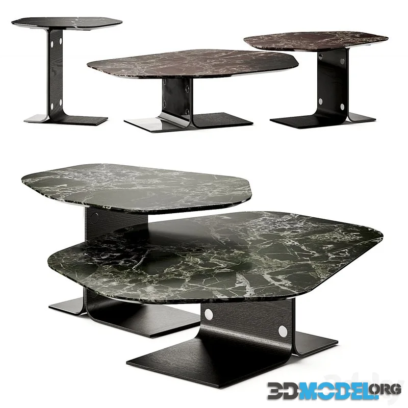 Minotti Ethan Marble Side Table