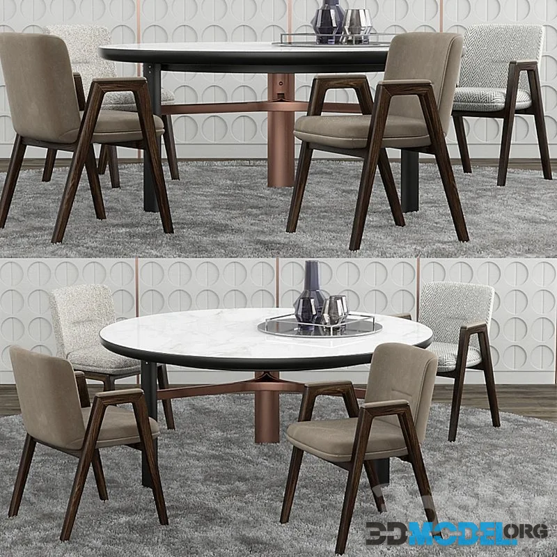 Minotti Lance chair set