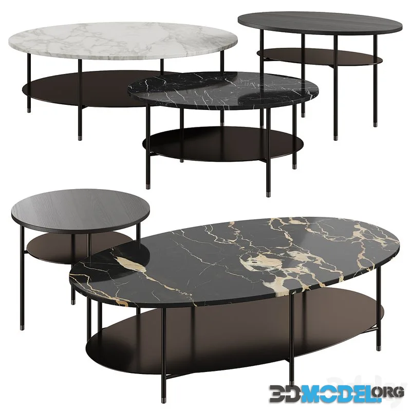 Minotti Lelong23 coffee tables by Rodolfo Dordoni