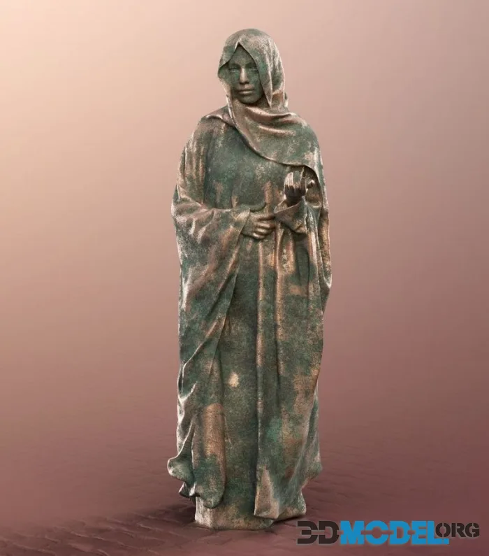 Muslim Woman Statue (PBR)