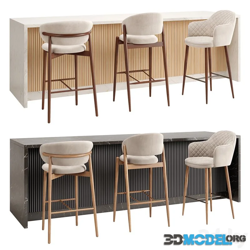 Oleandro, Family Look, Martin. Set of Bar Stool