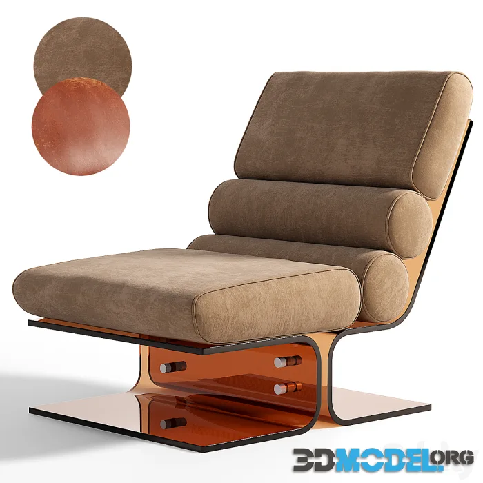 Pair of Space Age Lounge Chairs in Lucite and Leather, 1960s