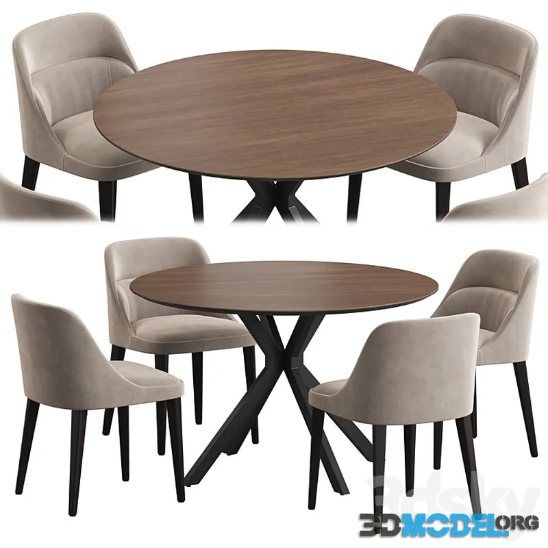 Ralf table Jackie chair dining set