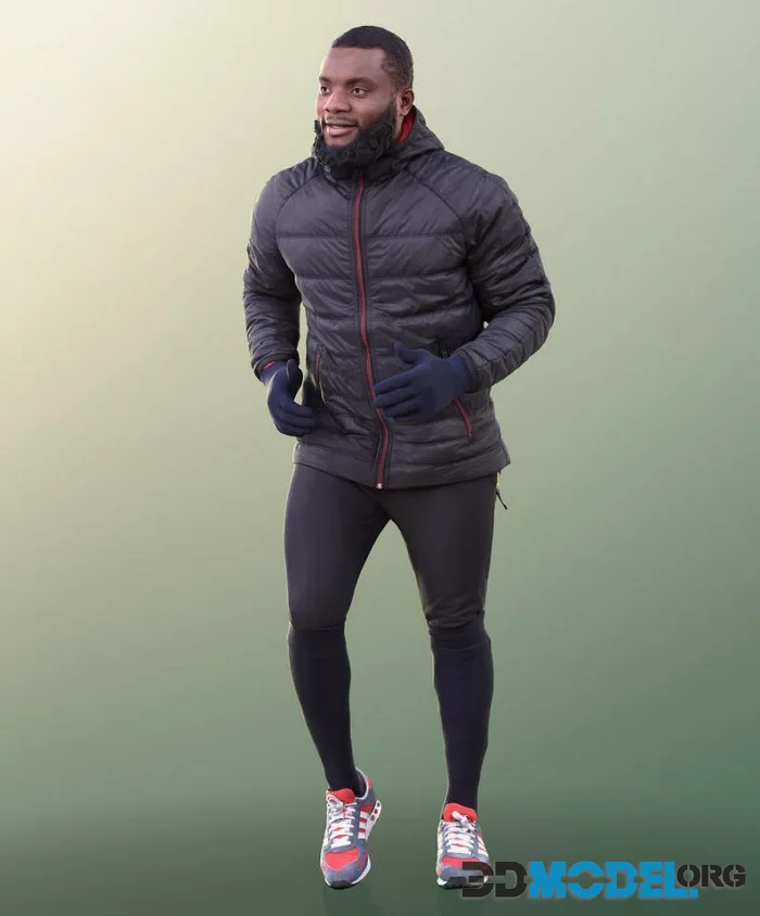 Running Man With Warm Jacket (PBR)