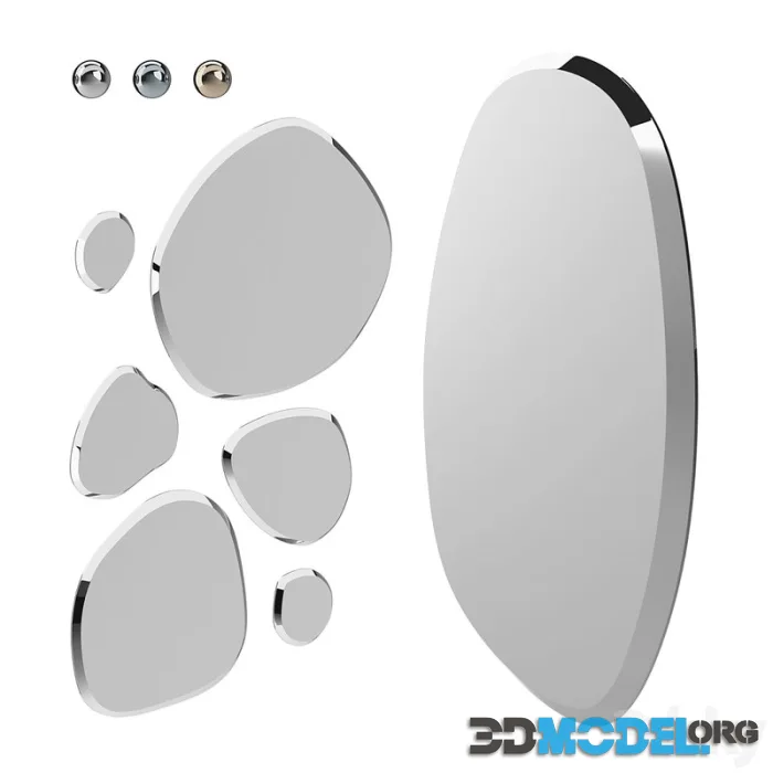 Set of mirrors 03 (Hawaii Mirror Set by Cattelan Italia)