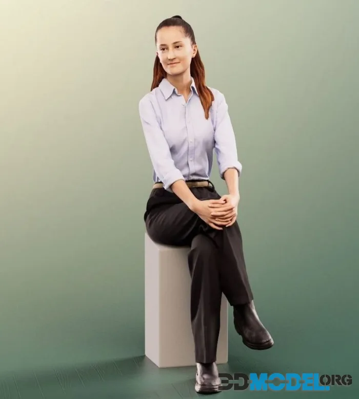 Sitting Business Woman (PBR)