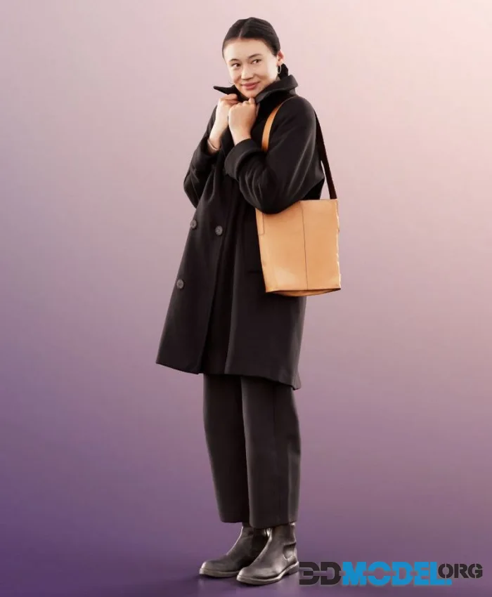 Smiling Woman In Coat (PBR)