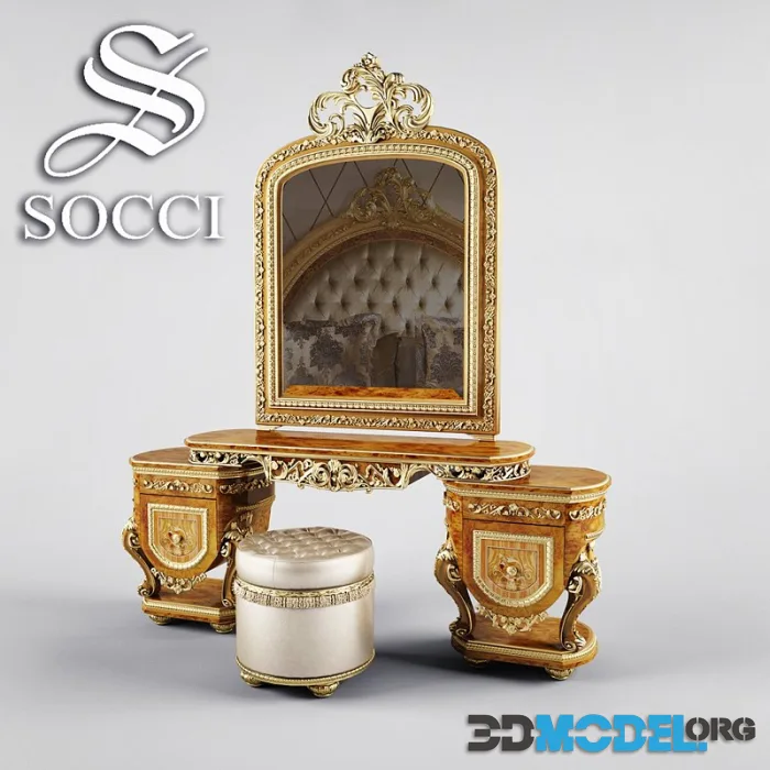 SOCCI Allure dressing table and poof
